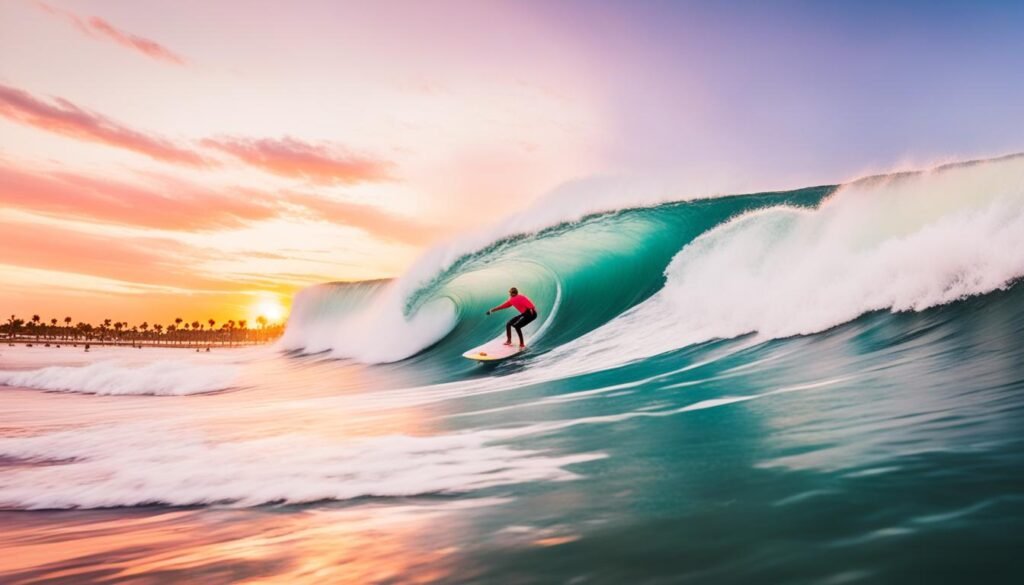 Surfing in Florida during the main swell season