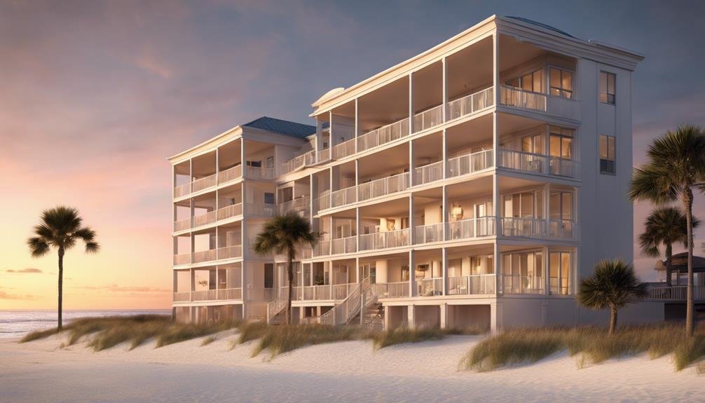 beachfront condos with balconies